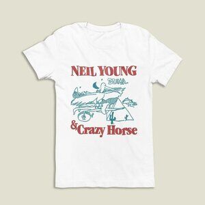 Neil Young And Crazy Horse Zuma 70s Rock Band Music Fan Classic Graphic T-Shirt